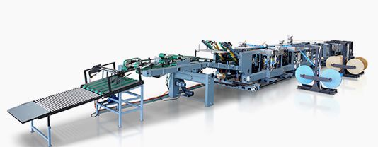 Máquina coladeira de fundo para saco valvulado (Ambas as extremidades coladas)