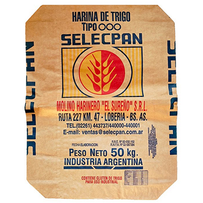 Saco valvulado de tamanho grande (peso de carga≥25kg)