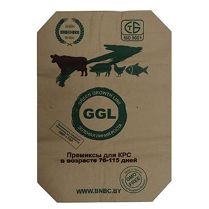 Saco valvulado Kraft de ração animal