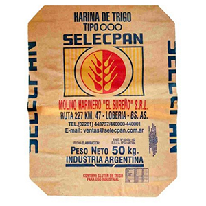 Saco de papel valvulado para alimentos (peso de carga ≥25kg)